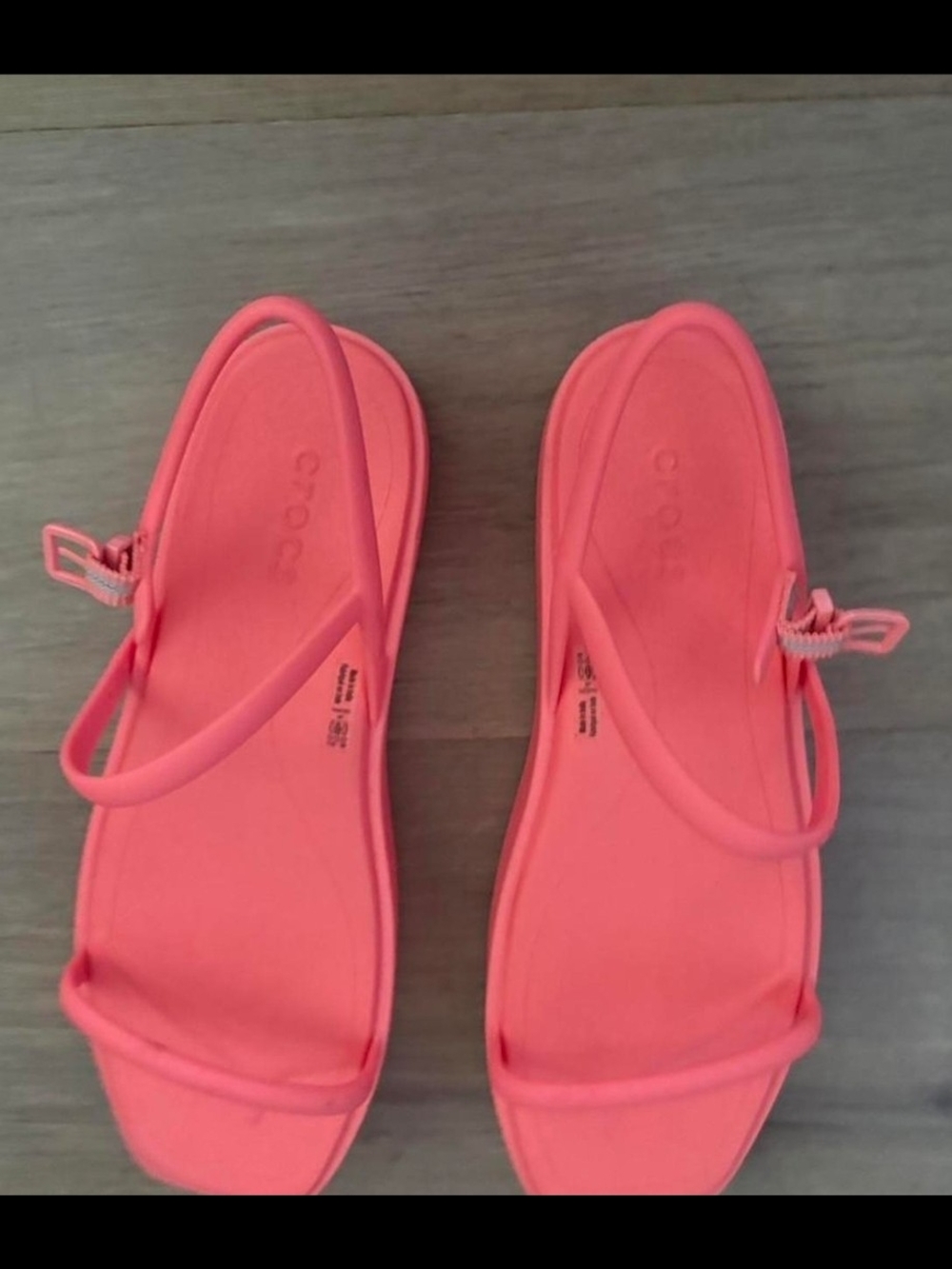CROCS Women's Neon Coral Slingback Sandals